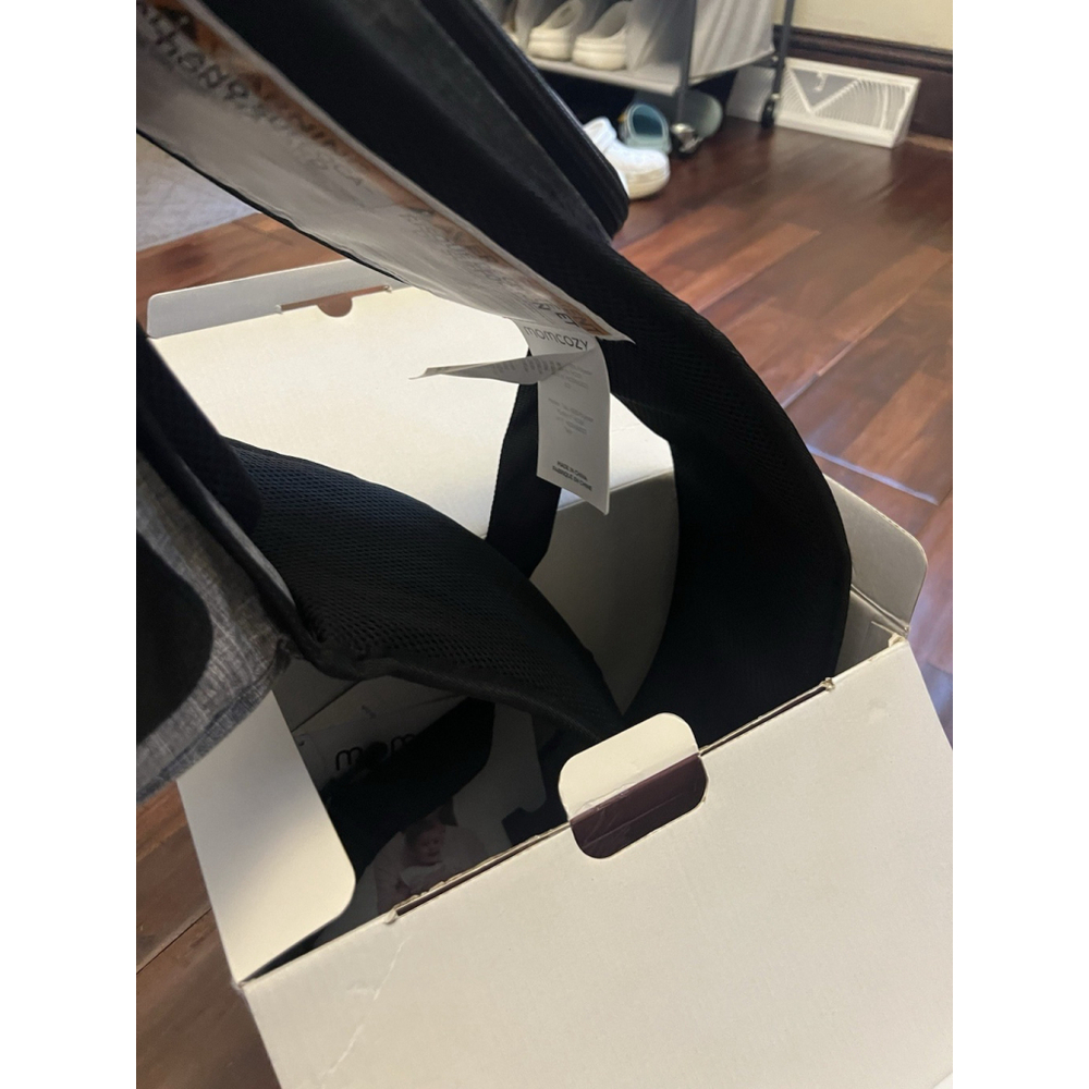 MomCozy Hip Seat Baby Carrier - Large Grey with Black Detailing - Picture 3 of 5